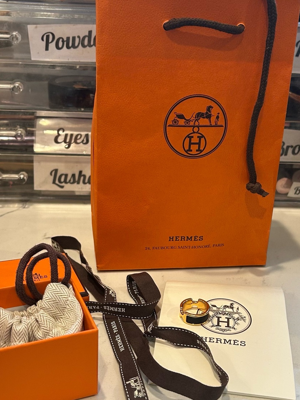 Brand New Never Worn Hermes Olympe Ring Small Retail $410 for Sale $195